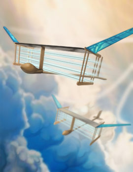 Un aéroplane à propulsion ionique. // Source : Christine Y. He