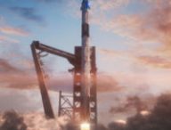Vue d'artiste d'un décollage de SpaceX. // Source : SpaceX.
