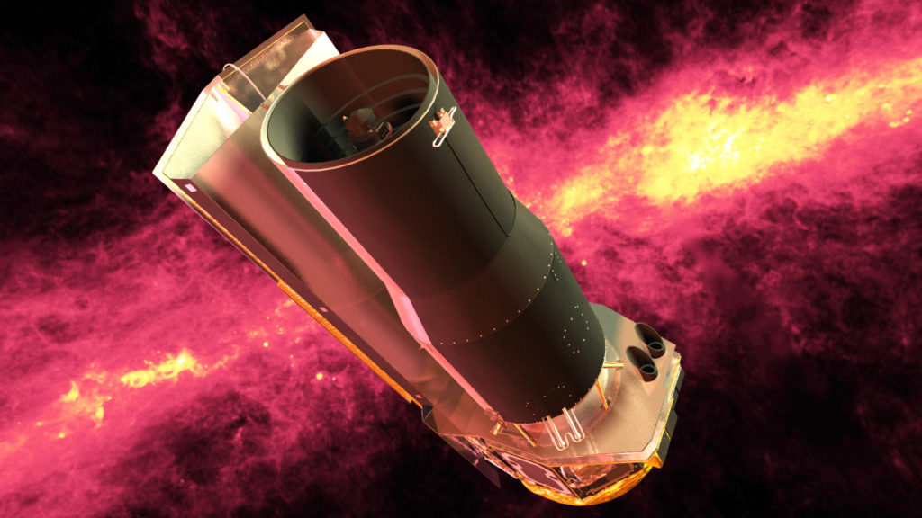 Le télescope spatial Spitzer. // Source : Wikimedia/CC/NASA/JPL-Caltech Le télescope spatial Spitzer. // Source : Wikimedia/CC/NASA/JPL-Caltech