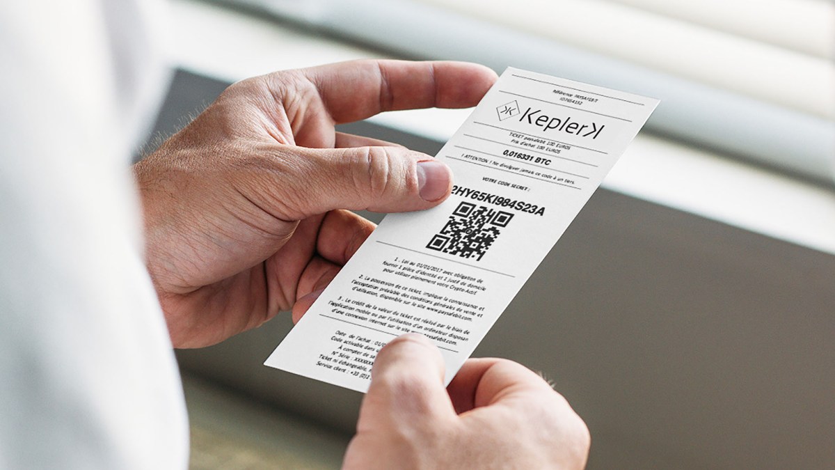 Un ticket KeplerK. // Source : KeplerK Un ticket KeplerK. // Source : KeplerK