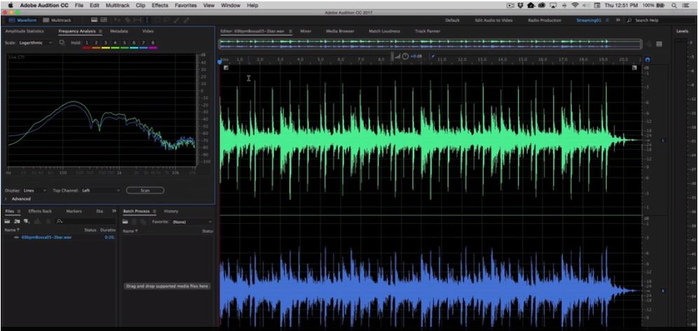 Le logiciel Adobe Audition. // Source : Adobe Le logiciel Adobe Audition. // Source : Adobe