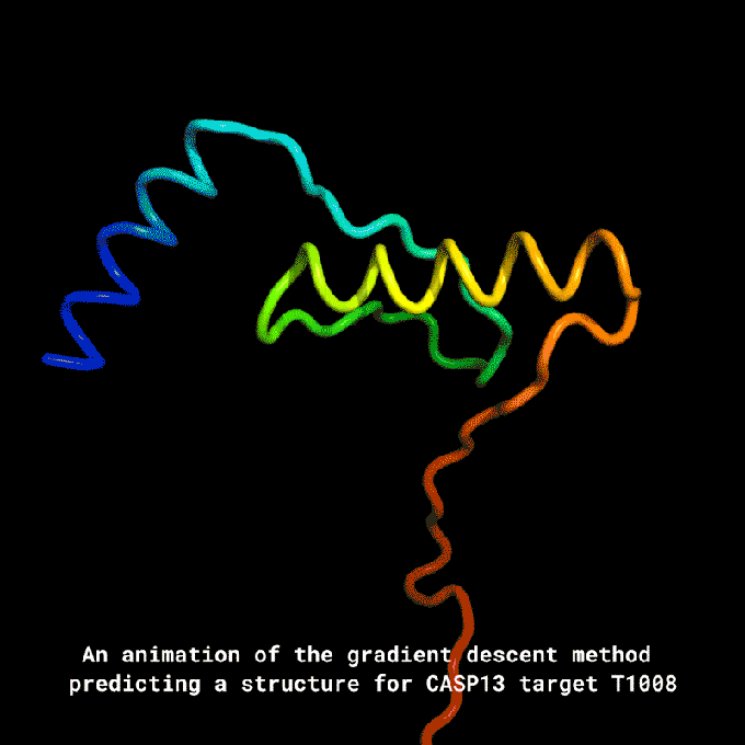 Alpha Fold a pour mission de prédire la forme tridimensionnelle des protéines. // Source : Deepmind Alpha Fold a pour mission de prédire la forme tridimensionnelle des protéines. // Source : Deepmind