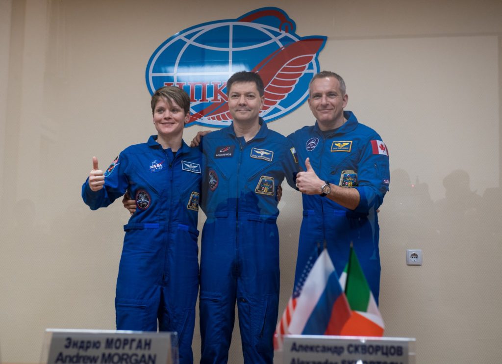 Anne McClain; Oleg Kononenko et David Saint-Jacques Anne McClain; Oleg Kononenko et David Saint-Jacques