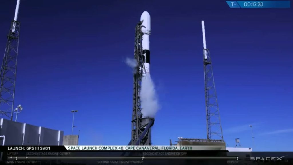 Arrêt du lancement du satellite GPS III SV01 peu avant la mise à feu Arrêt du lancement du satellite GPS III SV01 peu avant la mise à feu