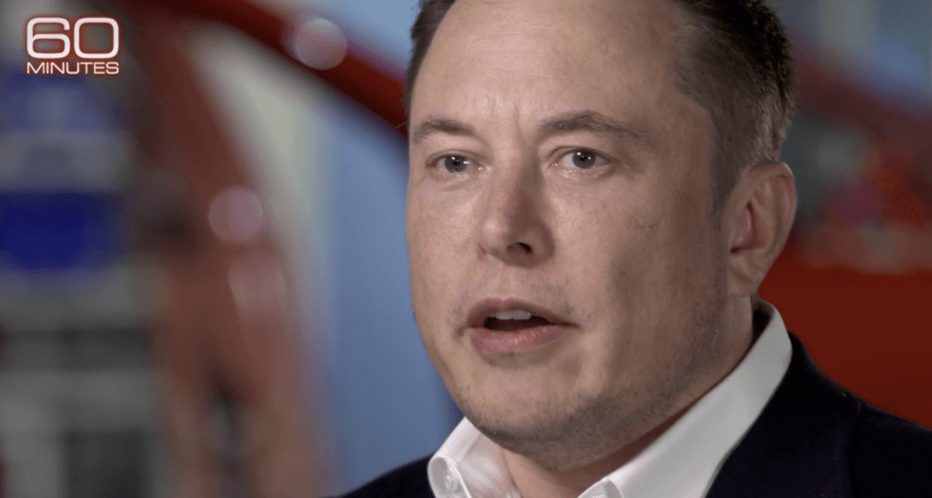 Elon Musk dans une interview pour 60 Minutes // Source : 60 Minutes (CBS) Elon Musk dans une interview pour 60 Minutes // Source : 60 Minutes (CBS)