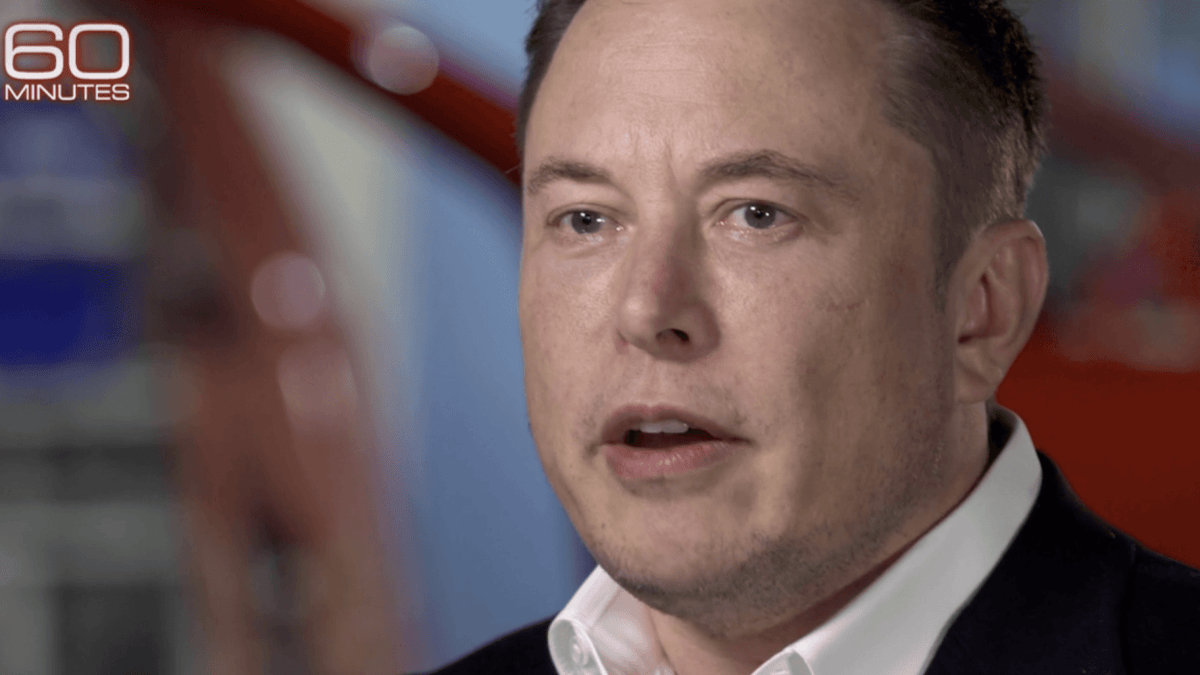 Elon Musk dans une interview pour 60 Minutes // Source : 60 Minutes (CBS)