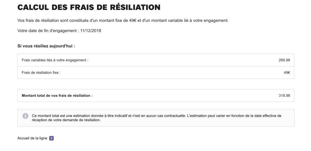 Le formulaire de SFR pour savoir si l'on est encore engagé // Source : Capture d'écran Numerama prise le 13/12/2018 Le formulaire de SFR pour savoir si l'on est encore engagé // Source : Capture d'écran Numerama prise le 13/12/2018