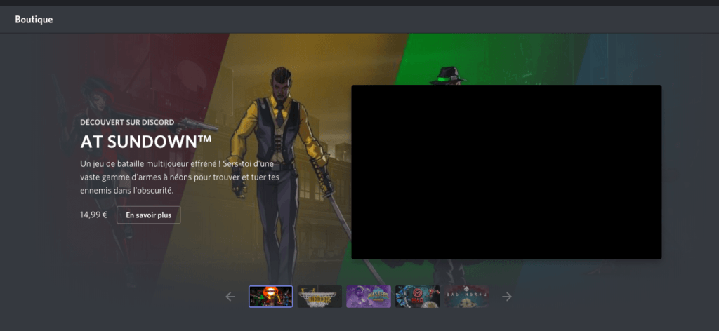 Le Discord Store // Source : Capture d'écran Numerama Le Discord Store // Source : Capture d'écran Numerama