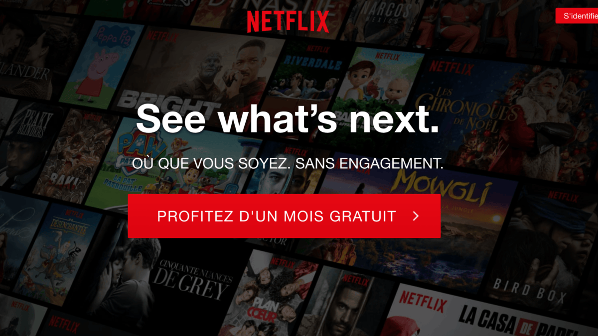 Capture d'écran de l'interface Netflix desktop (décembre 2018) // Source : Numerama Capture d'écran de l'interface Netflix desktop (décembre 2018) // Source : Numerama