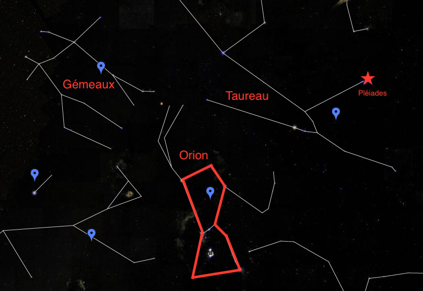 Comment trouver la comète Wirtanen. // Source : Capture d'écran Google Sky (modifications par Nelly Lesage pour Numerama) Comment trouver la comète Wirtanen. // Source : Capture d'écran Google Sky (modifications par Nelly Lesage pour Numerama)