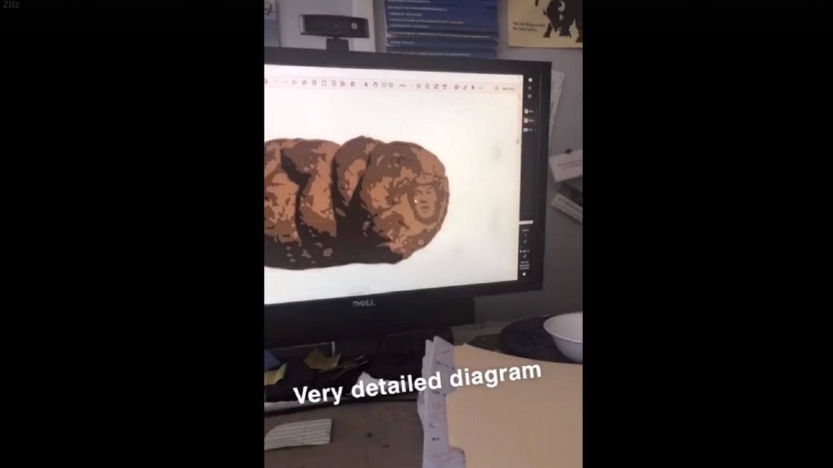 Capture d'écran d'une vidéo postée sur Facebook. On y voit l'image problématique en question. // Source : Capture d'écran Facebook Capture d'écran d'une vidéo postée sur Facebook. On y voit l'image problématique en question. // Source : Capture d'écran Facebook