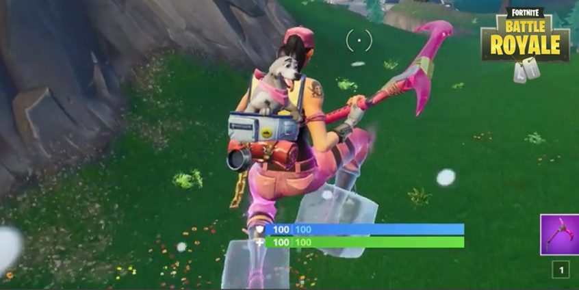 Capture de l'effet "pieds de glace" // Source : Fortnite Intel