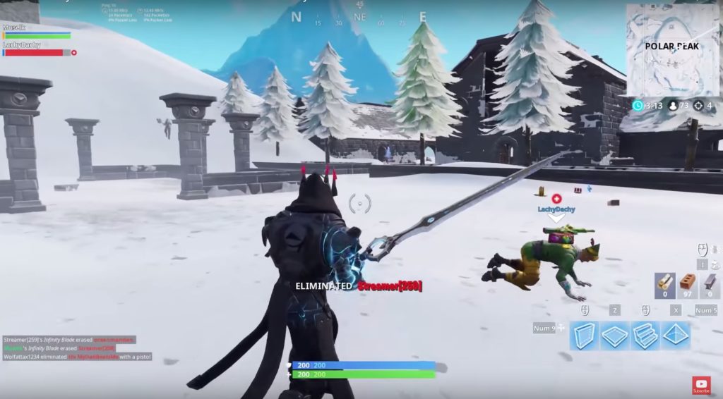 L'Infinity Blade dans Fortnite // Source : Youtube L'Infinity Blade dans Fortnite // Source : Youtube
