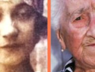 À gauche, Yvonne Calment jeune. À droite, Jeanne Calment âgée. // Source : Capture d'écran Medium / Yuri Deigin