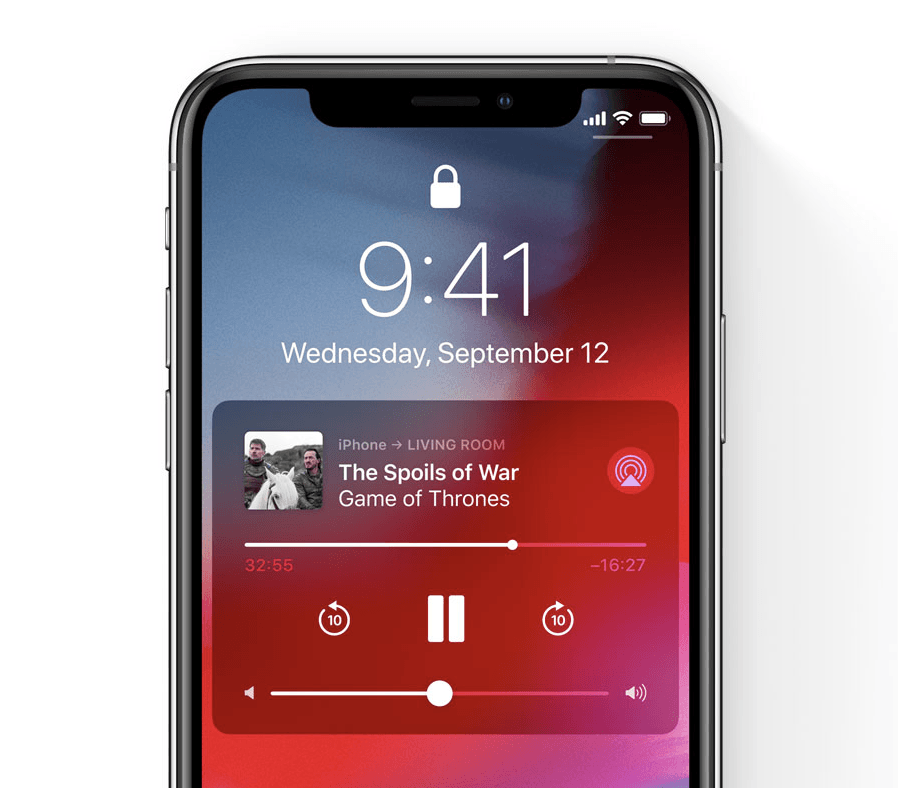 AirPlay 2 sur TV // Source : Apple AirPlay 2 sur TV // Source : Apple