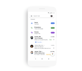La future interface de Gmail // Source : Google La future interface de Gmail // Source : Google