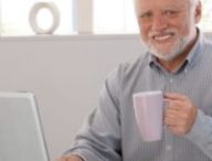 Un mème célèbre "Hide the Pain Harold" // Source : Dreamstime