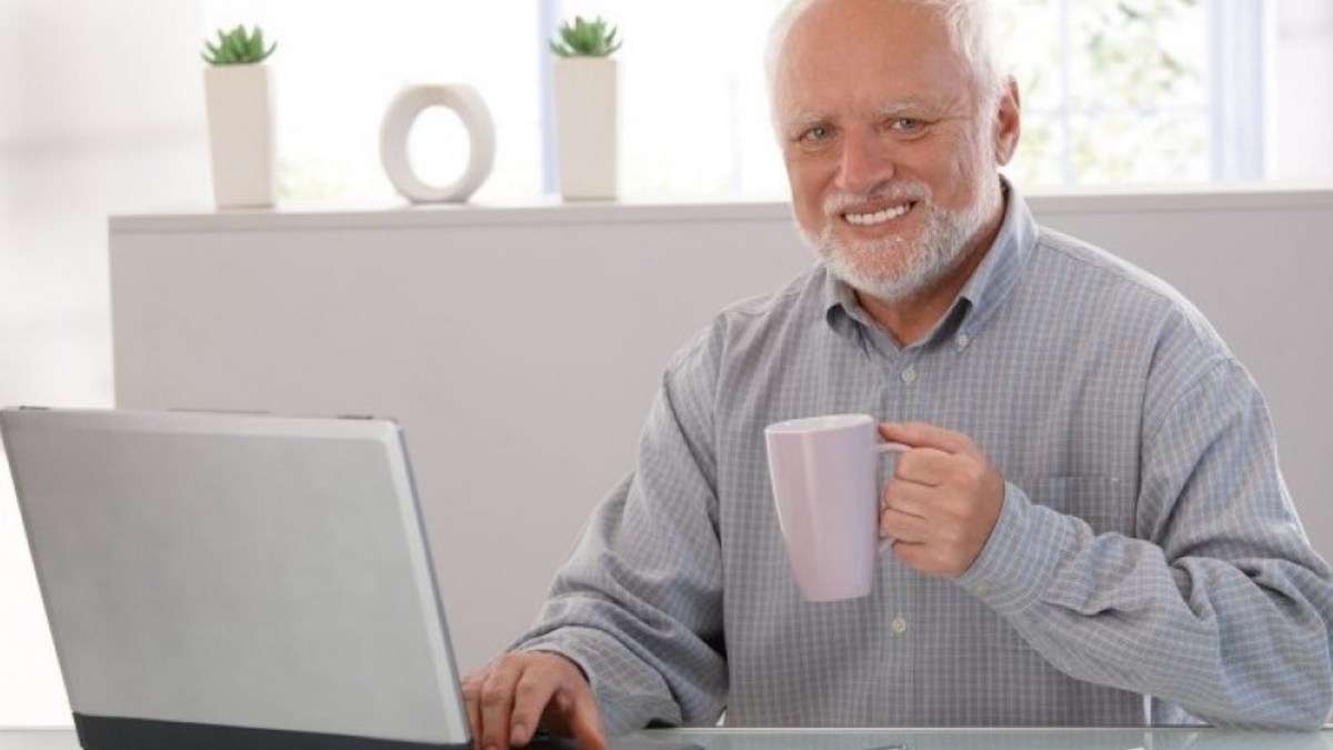 Un mème célèbre "Hide the Pain Harold" // Source : Dreamstime Un mème célèbre "Hide the Pain Harold" // Source : Dreamstime