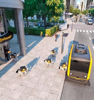 Robots livreurs par Continental // Source : Continental
