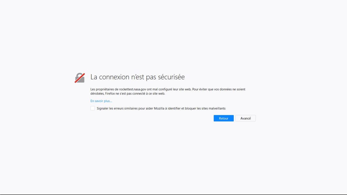 Conséquence de l'expiration d'un certificat de sécurité. Conséquence de l'expiration d'un certificat de sécurité.