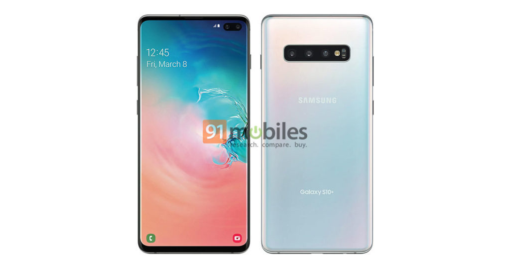 Leak Samsung Galaxy S10+ // Source : 91Mobiles Leak Samsung Galaxy S10+ // Source : 91Mobiles