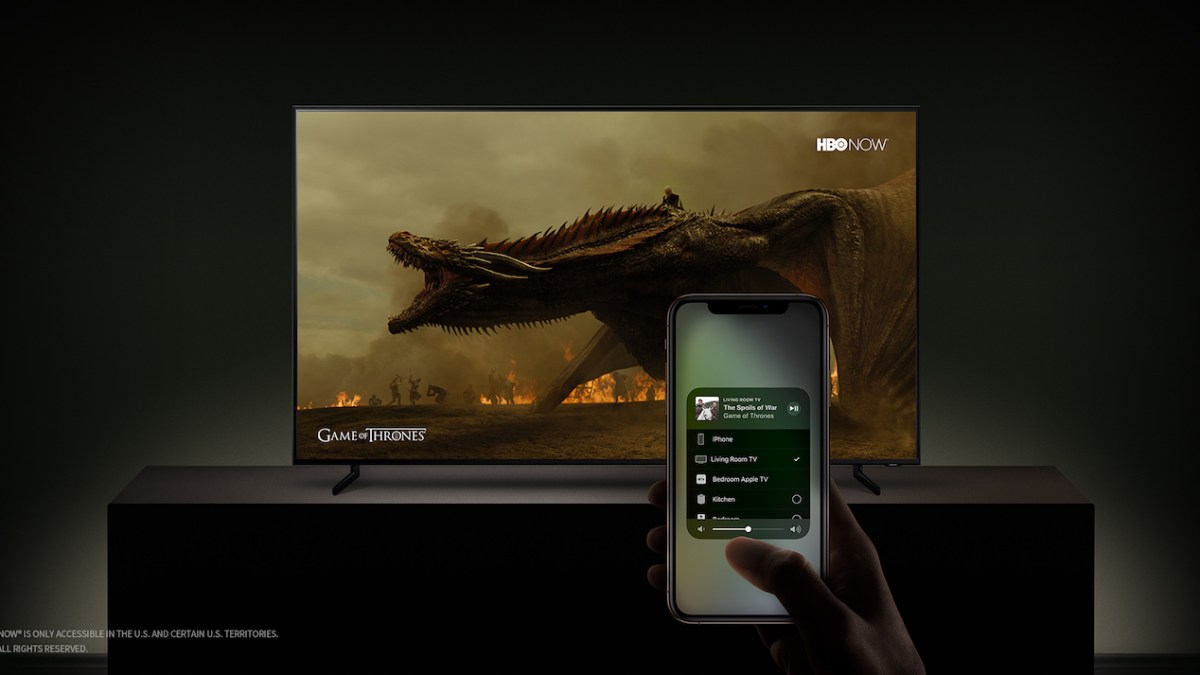 AirPlay 2 sur téléviseur Samsung // Source : Samsung AirPlay 2 sur téléviseur Samsung // Source : Samsung