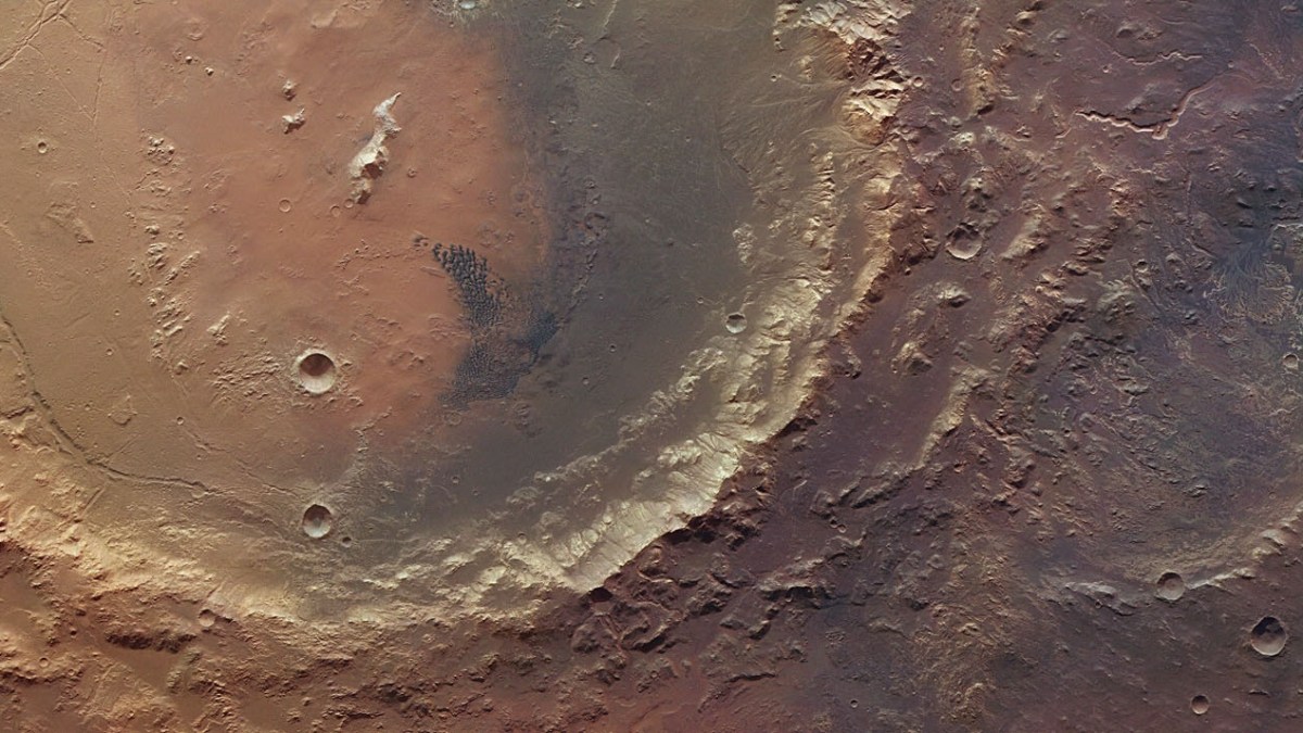 Une photo détaillant la surface de Mars. // Source : ESA/DLR/FU Berlin Une photo détaillant la surface de Mars. // Source : ESA/DLR/FU Berlin