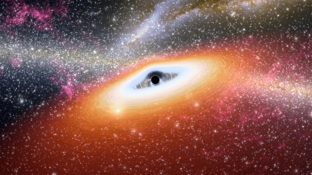 Une représentation d'un trou noir. // Source : NASA/JPL-Caltech (photo recadrée) Une représentation d'un trou noir. // Source : NASA/JPL-Caltech (photo recadrée)