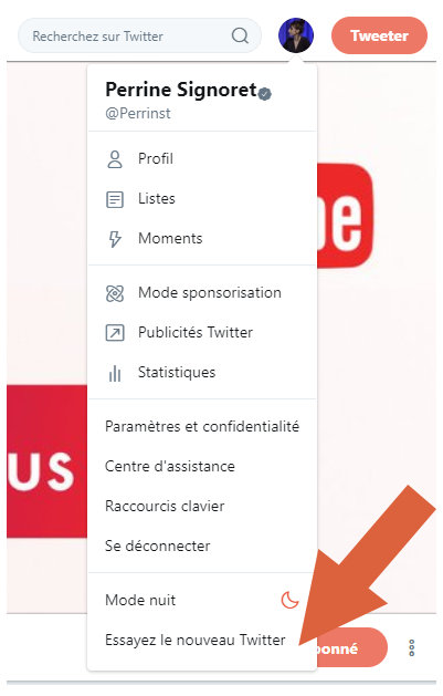 Pour activer le nouveau mode // Source : Capture d'écran Twitter Pour activer le nouveau mode // Source : Capture d'écran Twitter