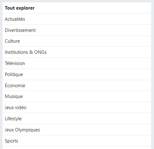 "Tout explorer" // Source : Capture d'écran Twitter / Numerama "Tout explorer" // Source : Capture d'écran Twitter / Numerama