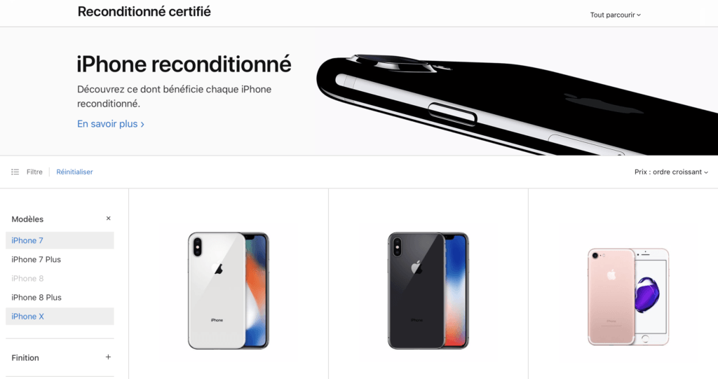 iPhone reconditionné chez Apple // Source : Apple iPhone reconditionné chez Apple // Source : Apple