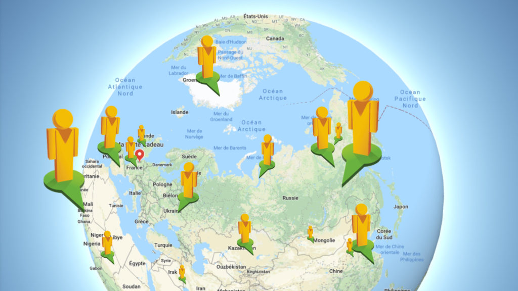 On trouve des cartographes bénévoles partout dans le monde. // Source : Montage Numerama On trouve des cartographes bénévoles partout dans le monde. // Source : Montage Numerama