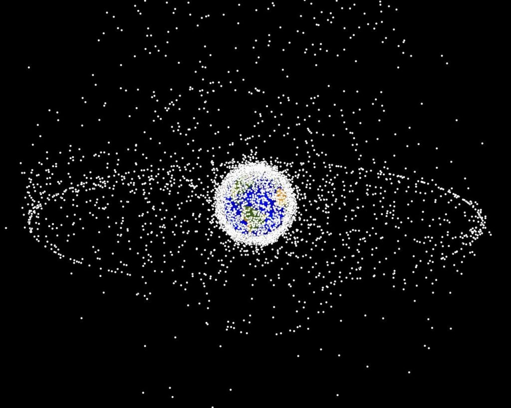 Représentation des débris spatiaux // Source : Wikipédia Représentation des débris spatiaux // Source : Wikipédia