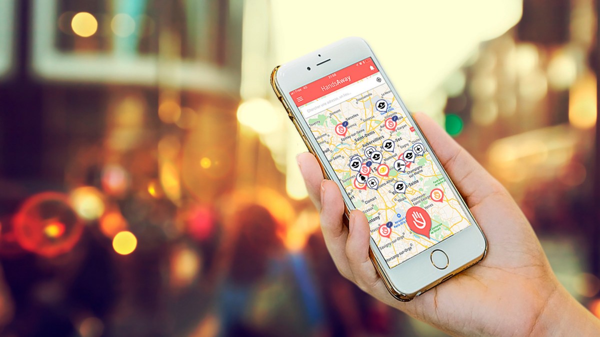 L'application HandsAway. // Source : HandsAway L'application HandsAway. // Source : HandsAway
