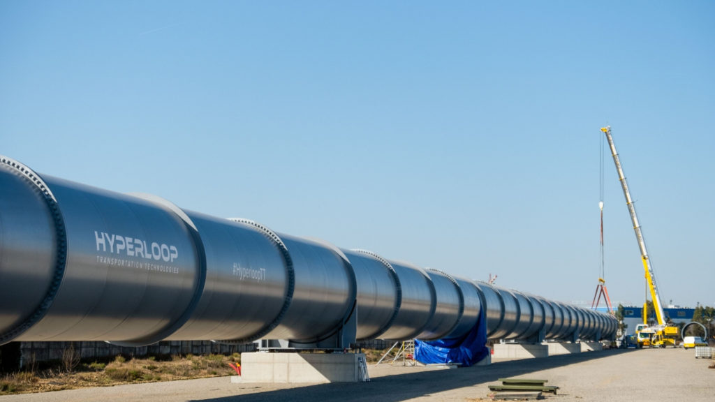 La piste de HyperloopTT à Toulouse // Source : HyperloopTT La piste de HyperloopTT à Toulouse // Source : HyperloopTT