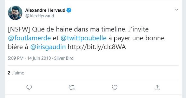 Un tweet dans lequel était mentionnée Iris Gaudin. // Source : Capture d'écran Numerama Un tweet dans lequel était mentionnée Iris Gaudin. // Source : Capture d'écran Numerama