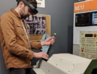 Le HoloLens 2 au Mobile World Congress // Source : Julien Cadot pour Numerama