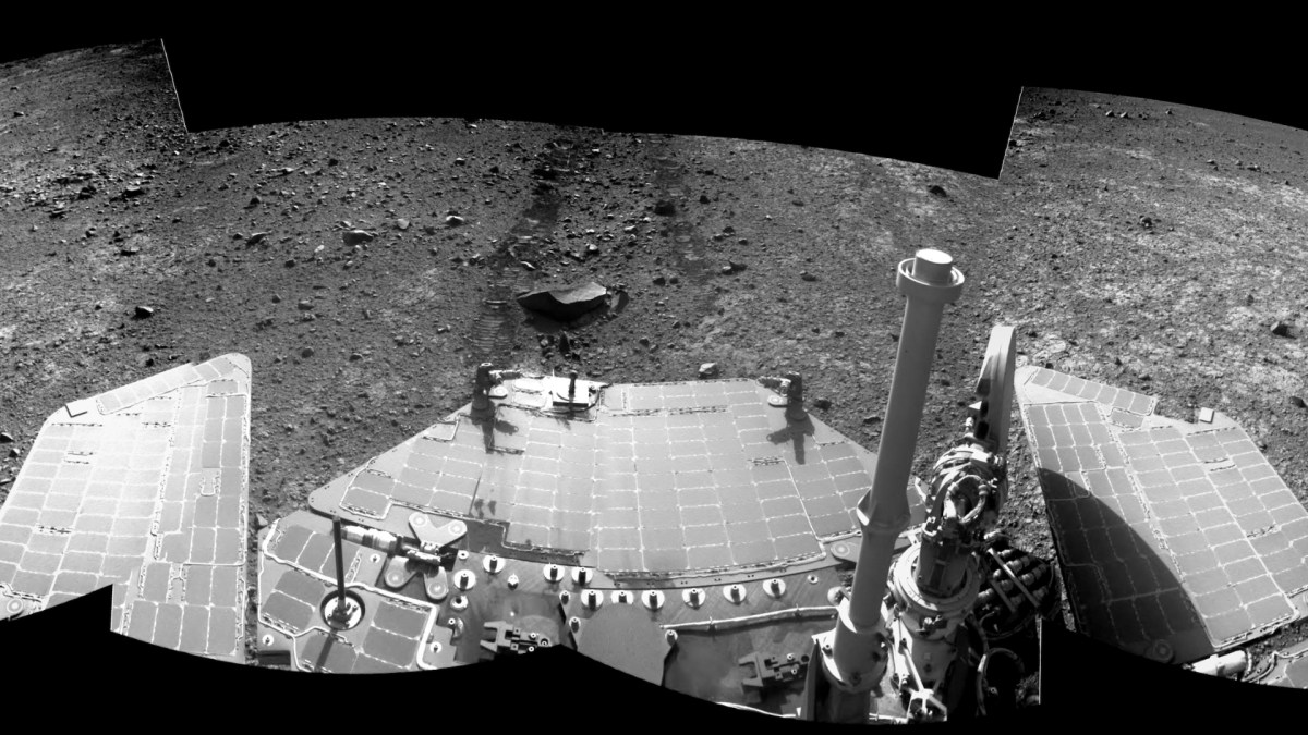 Le rover Opportunity. // Source : Flickr/CC/Kevin Gill (photo recadrée) Le rover Opportunity. // Source : Flickr/CC/Kevin Gill (photo recadrée)