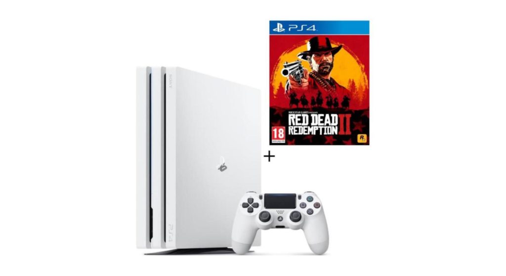 Ps4 Pro blanche avec Red Dead Redemption 2 Ps4 Pro blanche avec Red Dead Redemption 2
