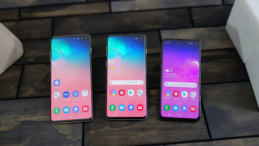 La gamme Galaxy S10 // Source : Ulrich Rozier pour Numerama La gamme Galaxy S10 // Source : Ulrich Rozier pour Numerama