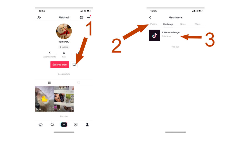 Comment retrouver ses favoris ou abonnements // Source : Numerama