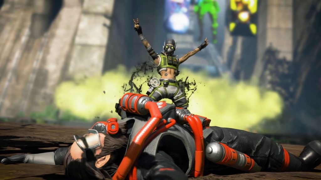 Octane n'arrête jamais de bouger, même après la mort de l'ennemi. // Source : Youtube/Apex Legends Octane n'arrête jamais de bouger, même après la mort de l'ennemi. // Source : Youtube/Apex Legends