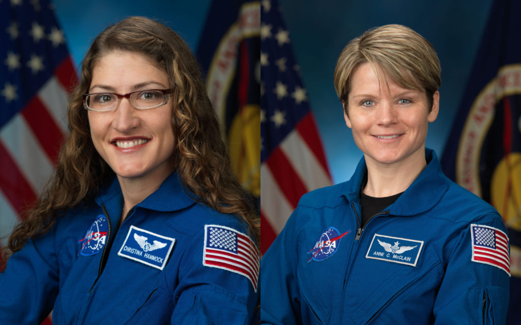 Christina Koch et Anne McClain. // Source : Wikimedia/CC/Nasa Christina Koch et Anne McClain. // Source : Wikimedia/CC/Nasa