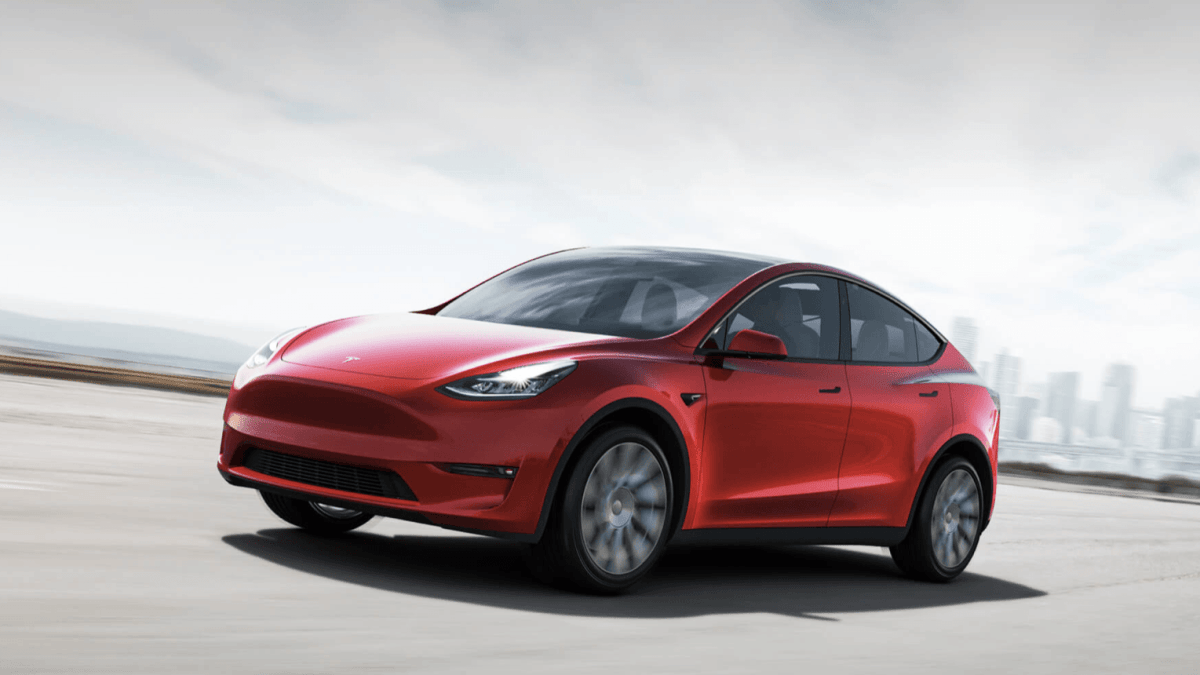 Tesla Model Y rouge // Source : Tesla Tesla Model Y rouge // Source : Tesla