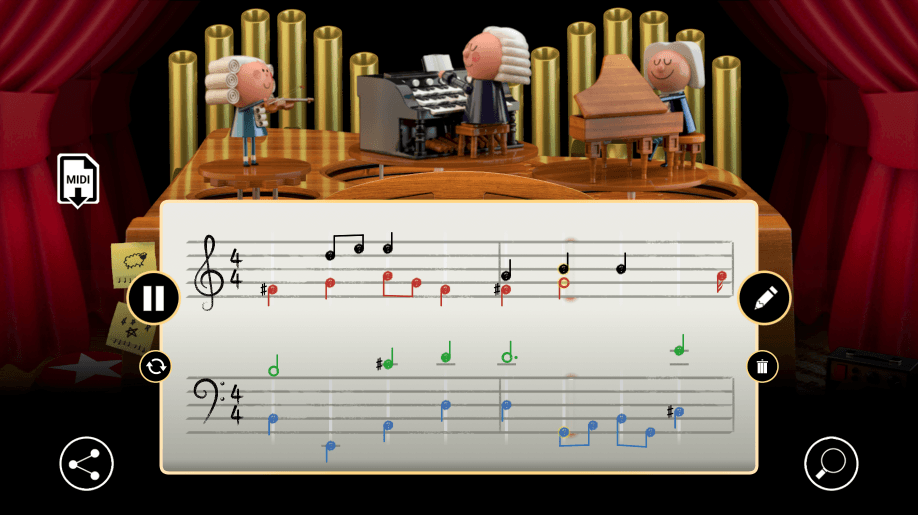 Une composition harmonisée par l'algorithme. // Source : Capture d'écran Google Une composition harmonisée par l'algorithme. // Source : Capture d'écran Google