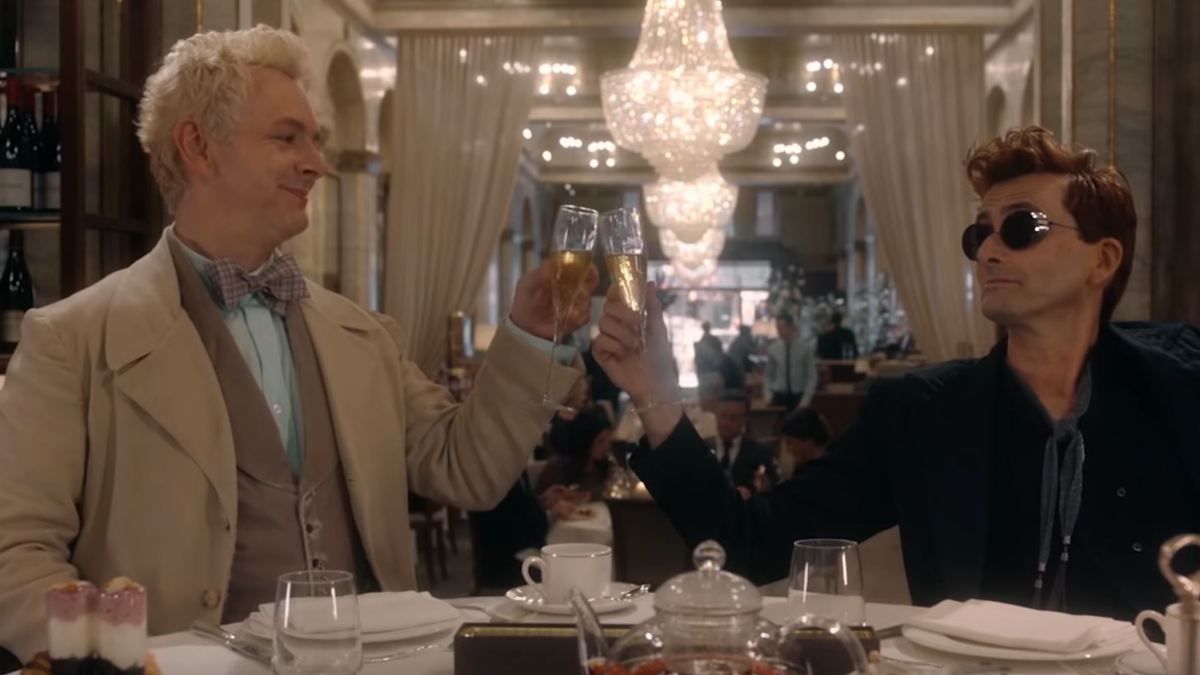 Ange et démon // Source : Youtube/Good Omens Ange et démon // Source : Youtube/Good Omens