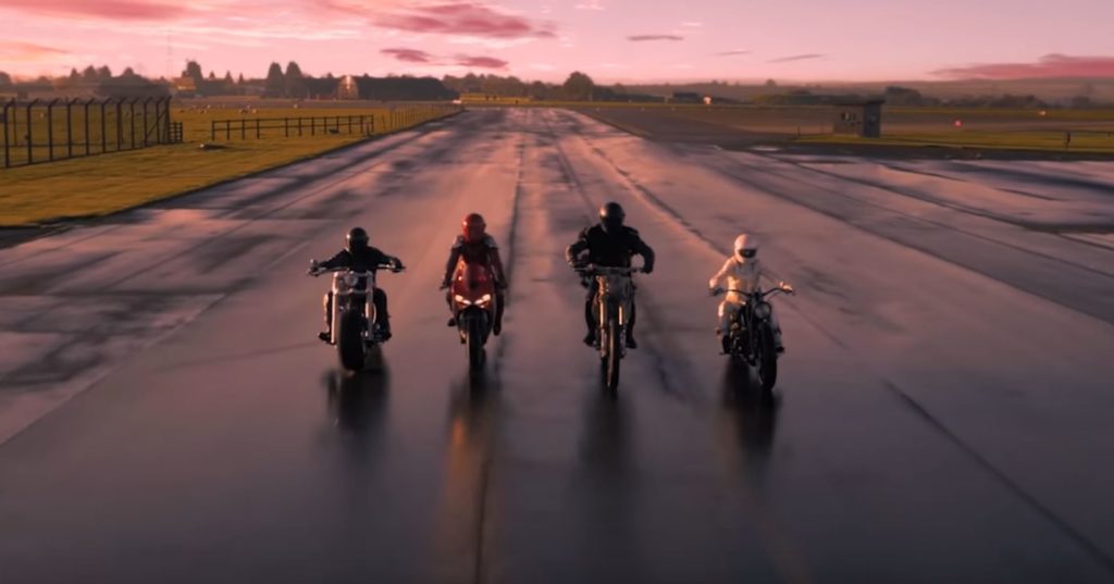 Les Cavaliers de l'Apocalypse, version bikers. // Source : Youtube/Good Omens Les Cavaliers de l'Apocalypse, version bikers. // Source : Youtube/Good Omens