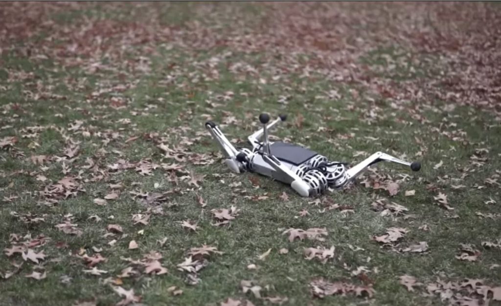 Le « Mini Cheetah » demande encore quelques améliorations. // Source : Youtube/MIT Le « Mini Cheetah » demande encore quelques améliorations. // Source : Youtube/MIT