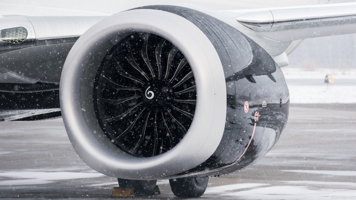 Un moteur d'un moteur Boeing 737 Max. // Source : Liam Allport Un moteur d'un moteur Boeing 737 Max. // Source : Liam Allport