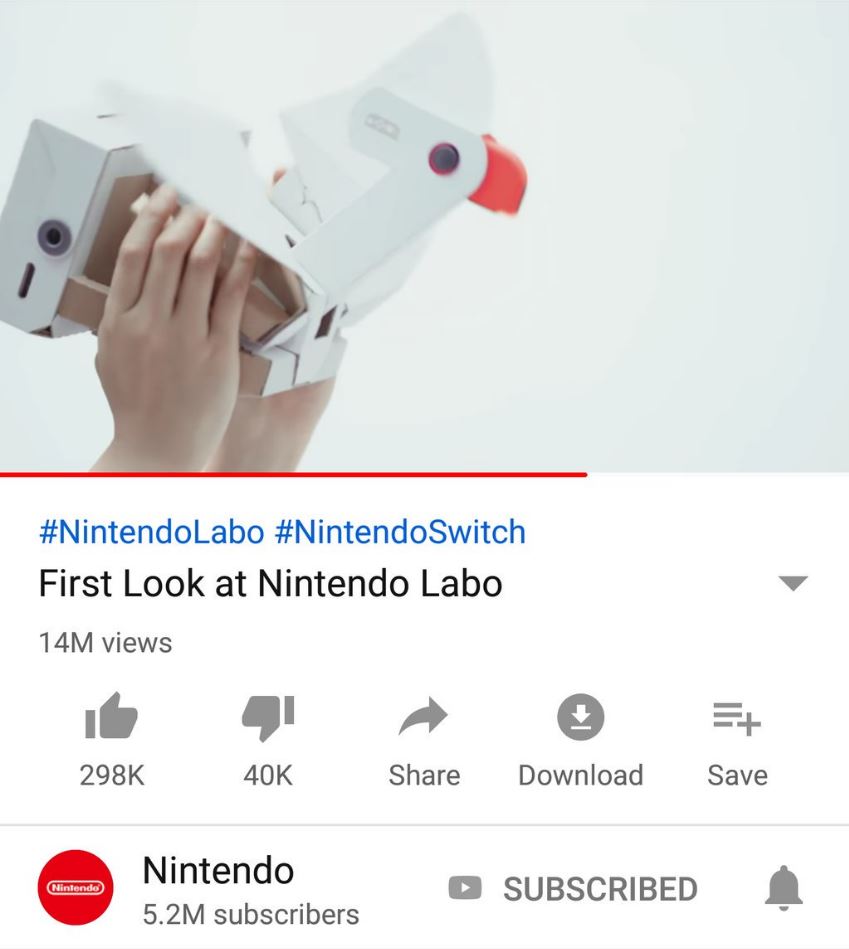 La vidéo de Nintendo du 17 janvier 2018 montrait déjà le kit VR. // Source : Youtube/Nintendo La vidéo de Nintendo du 17 janvier 2018 montrait déjà le kit VR. // Source : Youtube/Nintendo